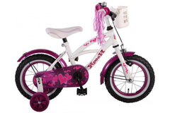 Volare Heart Cruiser Kinderfiets - Meisjes - 12 inch - Wit/Paars - Veiligheid, comfort, design en duurzaamheid in een prachtige meisjesfiets
