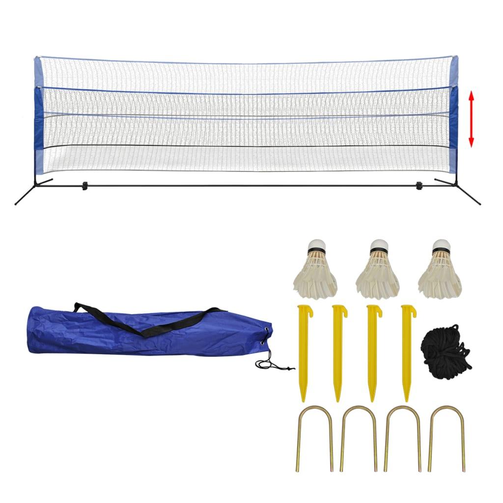 Badminton Net Met Shuttles 500X155 Cm