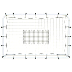 Voetbalrebounder 184X61X123 Cm Staal En Pe Wit En Zwart