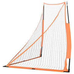Honkbalnet Draagbaar 183X182X183Cm Staal Polyester Oranje Zwart