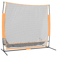 Golftrainingsnet 215X107X216 Cm Polyester Zwart En Oranje