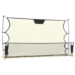 Voetbal Reboundnet 183X85X120 Cm Polyester Zwart En Geel