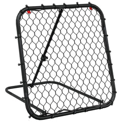Voetbalrebounder Verstelbaar 84X73X60-80 Cm Staal Zwart