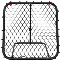 Voetbalrebounder Verstelbaar 84X73X60-80 Cm Staal Zwart