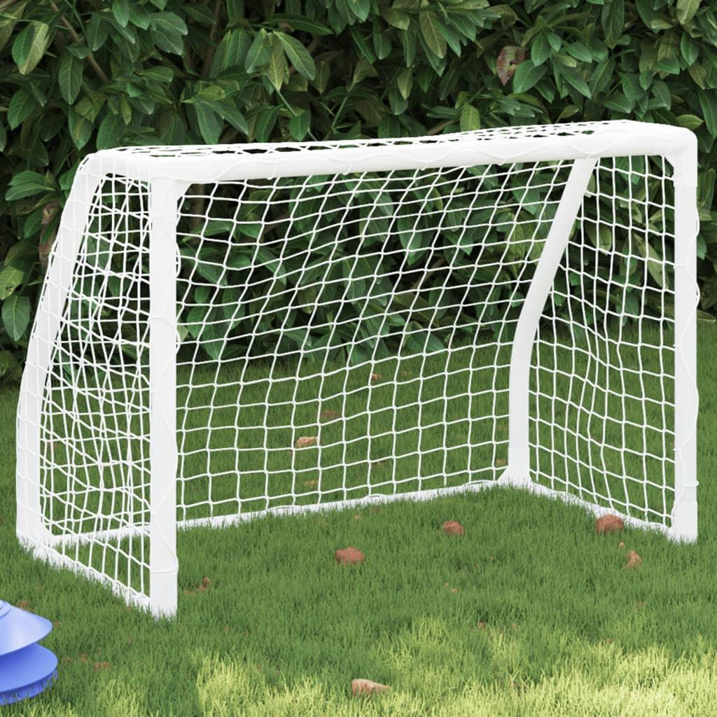 Kindervoetbaldoelen 2 St Met Bal 64X35X48 Cm Metaal Wit Sonoma Eiken