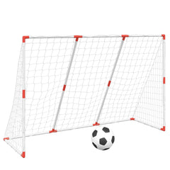 Kindervoetbaldoel Met Ballen 2-In-1 184X64X124 Cm Wit