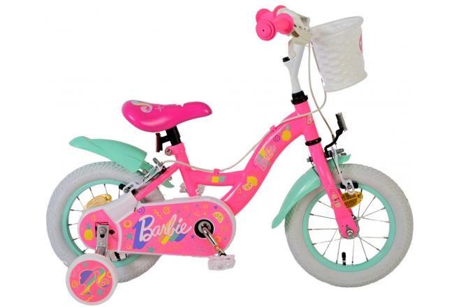 Barbie Kinderfiets - Meisjes - 12 inch - Roze - Twee Handremmen - Lichtgewicht en comfortabele kinderfiets met verstelbaar zadel en reflectoren