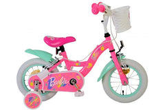 Barbie Kinderfiets - Meisjes - 12 inch - Roze - Twee Handremmen - Lichtgewicht en comfortabele kinderfiets met verstelbaar zadel en reflectoren