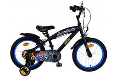 Batman Kinderfiets - Jongens - 16 inch - Zwart - Twee handremmen - Veilige, comfortabele en duurzame jongensfiets met gesloten kettingkast