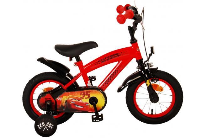 Disney Cars Kinderfiets voor jongens - 12 inch - Rood - Stoere en trendy fiets met stevig frame, handremmen en betrouwbare wielen