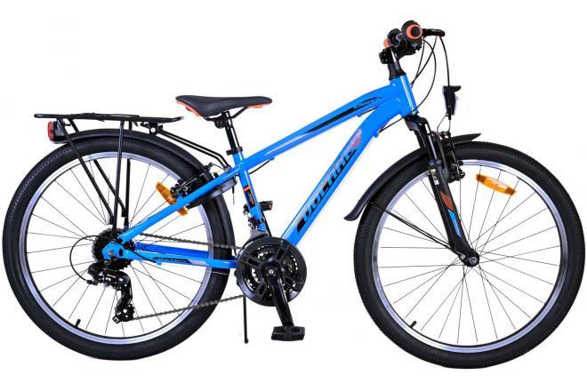Volare Cross 24 inch jongensfiets in blauw met 18 versnellingen en handremmen