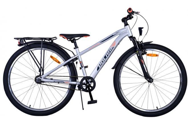 Stoere Volare Cross jongensfiets met 26 inch wielen, zilver design en 3 versnellingen