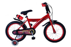Disney Cars kinderfiets - Jongens - 16 inch - Rood - Twee handremmen - Stoere en trendy fiets voor jongens met Disney Cars design Hoogwaardige materialen, stevig, veilig, en perfecte maat voor jonge fietsers