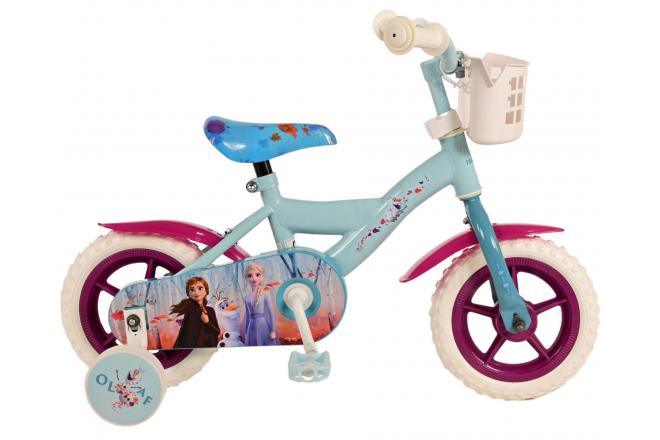 Disney Frozen 2 Kinderfiets 10 Inch in Blauw/Paars - Trendy Meisjesfiets voor Avontuurlijke Kinderen met Verstelbaar Zadel en Stuur, Luchtvrije Schuimbanden, en Betoverend Frozen Design - Nu Verkrijgbaar bij Fitmarktnl