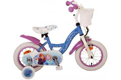 Disney Frozen 2 Kinderfiets - Meisjes - 12 inch - Blauw/Paars - Betoverend ontworpen en veilige 12 inch meisjesfiets met handrem en zijwieltjes