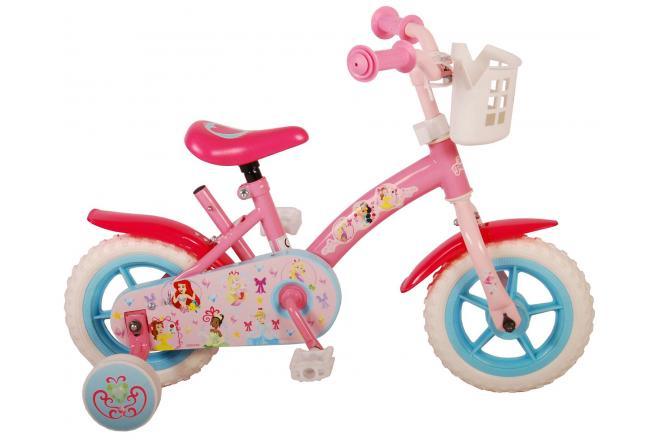 The Disney Princess 10 inch Kinderfiets, perfect for beginner riders, with adjustable seat and handlebars