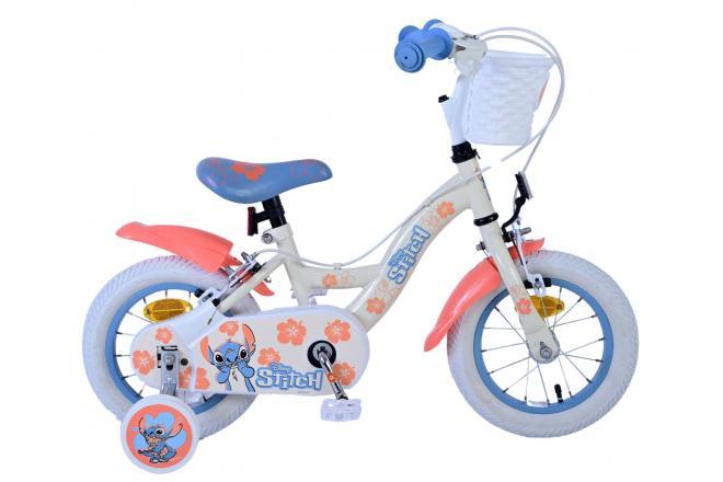 Disney Stitch 12 Inch Kinderfiets - Voordelige Meisjesfietsen bij Fitmarktnl: Veilige, comfortabele en trendy meisjesfiets met verstelbaar zadel, handremmen en tropisch design