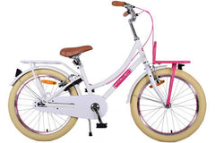 Volare Excellent Kinderfiets - Meisjes - 20 inch - Wit - Twee handremmen - Luxe zadel, verstelbaar stuur en veiligheidskenmerken