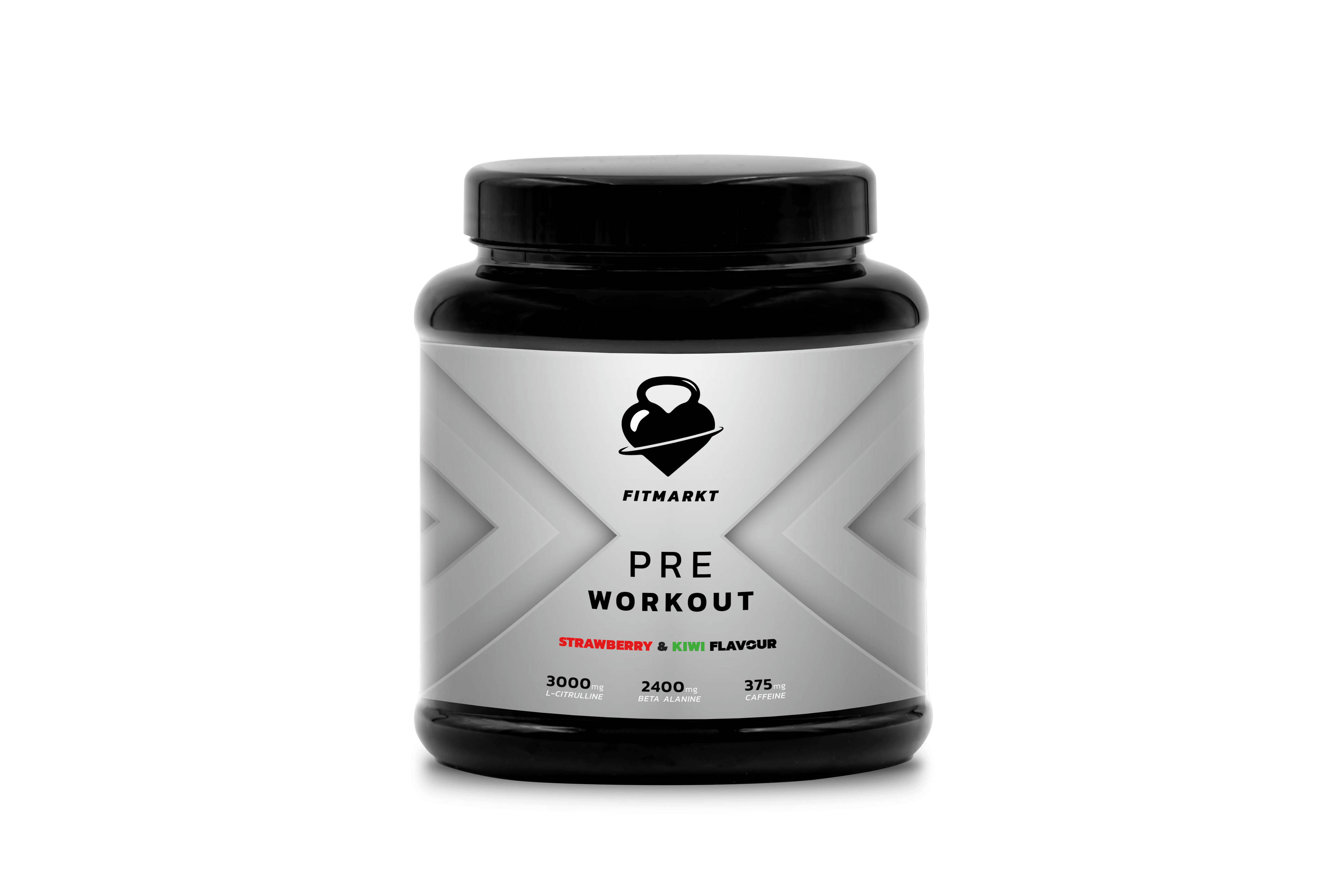 300g pre-workout supplement with aarbei/kiwi flavor for energy and focus