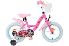 LOL Surprise meisjesfiets 14 inch in trendy roze kleur voor comfortabel en veilig fietsplezier