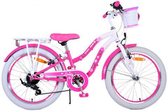 Volare Lovely Kinderfiets - Meisjes 20 inch Roze 7 Versnellingen - Veilige, comfortabele en duurzame meisjesfiets met reflectoren, verstelbaar zadel en stuur, en trendy design