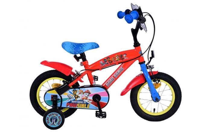 Paw Patrol 12 Inch Jongens Kinderfiets met Twee Handremmen, Gesloten Kettingkast, Afneembare Zijwieltjes en Reflectoren - Fitmarktnl
