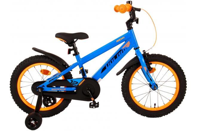 Volare Rocky 16 inch jongensfiets in blauw met handrem en terugtraprem