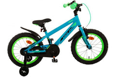 Jongensfiets Volare Rocky 16 inch - Groene kinderfiets met handrem, terugtraprem, gesloten kettingkast, luxe zacht zadel, en extra lange zadelpen for meegroeien