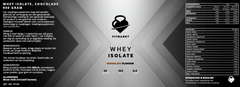 Premium Whey Isolate Chocola met meer dan 80% eiwitgehalte