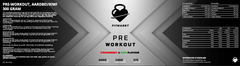Pre-Workout Aarbei/Kiwi 300g - Tropische Boost voor Energie en Focus | FitMarkt - Aarbei/Kiwi flavored pre-workout powder for energy and focus