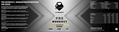 Pre-Workout Ananas/Kokosnoot/Banaan 300g - Tropische Boost voor Energie en Focus | FitMarkt - A 300g container of tropical flavored pre-workout supplement for energy and focus from FitMarkt
