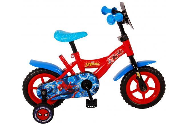 Spider-Man 10 inch boys' bike in red and blue with safety and comfort features from Fitmarkt