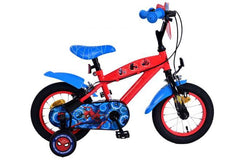 Ultimate Spider-Man Kinderfiets 12 inch jongensfiets met twee handremmen in blauw/rood