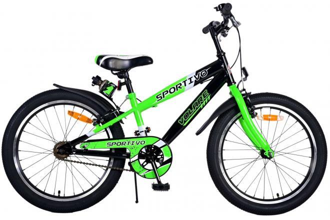 Neon groene 20 inch jongensfiets met handremmen, reflectoren en verstelbaar zadel