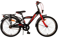 Volare Thombike Kinderfiets - Jongens - 20 inch - Zwart Rood - Twee Handremmen - Veilige, comfortabele en duurzame jongensfiets met reflectoren, verlichting en verstelbare onderdelen bij Fitmarktnl
