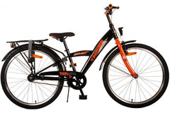 Volare Thombike Kinderfiets - Jongens - 24 inch - Zwart Oranje - Topkwaliteit, veiligheid en comfort voor avontuurlijke jongens