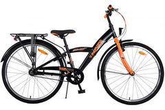 Volare Thombike Kinderfiets - Jongens - 26 inch - Zwart Oranje - 3 versnellingen - Luxe zacht zadel, Shimano versnellingen, reflectoren, veiligheidsverlichting, verstelbaar stuur en extra lange zadelpen