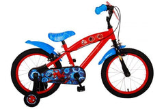Ultimate Spider-Man Kinderfiets 16 inch - Stoere Jongensfiets Blauw/Rood | FitMarkt - A cool blue and red 16 inch boys' bike with Ultimate Spider-Man design