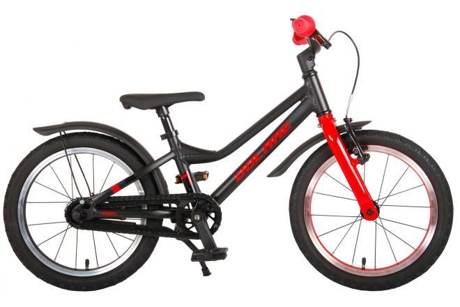 Volare Blaster Kinderfiets - Jongens - 16 inch - Zwart/Rood - Prime Collection - veilige en duurzame jongensfiets met handrem en reflectoren