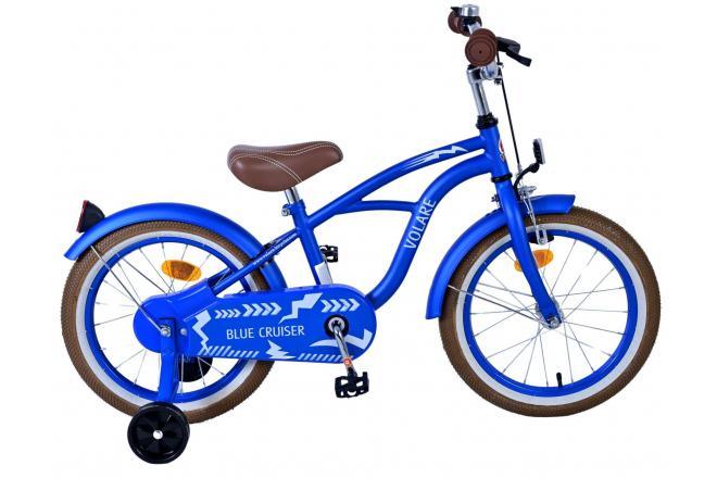 Blauwe Cruiser Kinderfiets voor Jongens van 16 inch met handrem en terugtraprem Veilig, comfortabel, duurzaam en geschikt voor elke avontuurlijke rit