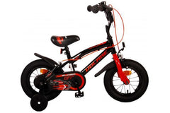 12 inch Volare Super GT Kinderfiets for boys in red with two handbrakes, adjustable saddle, durable frame, and safety features, available at Fitmarktnl