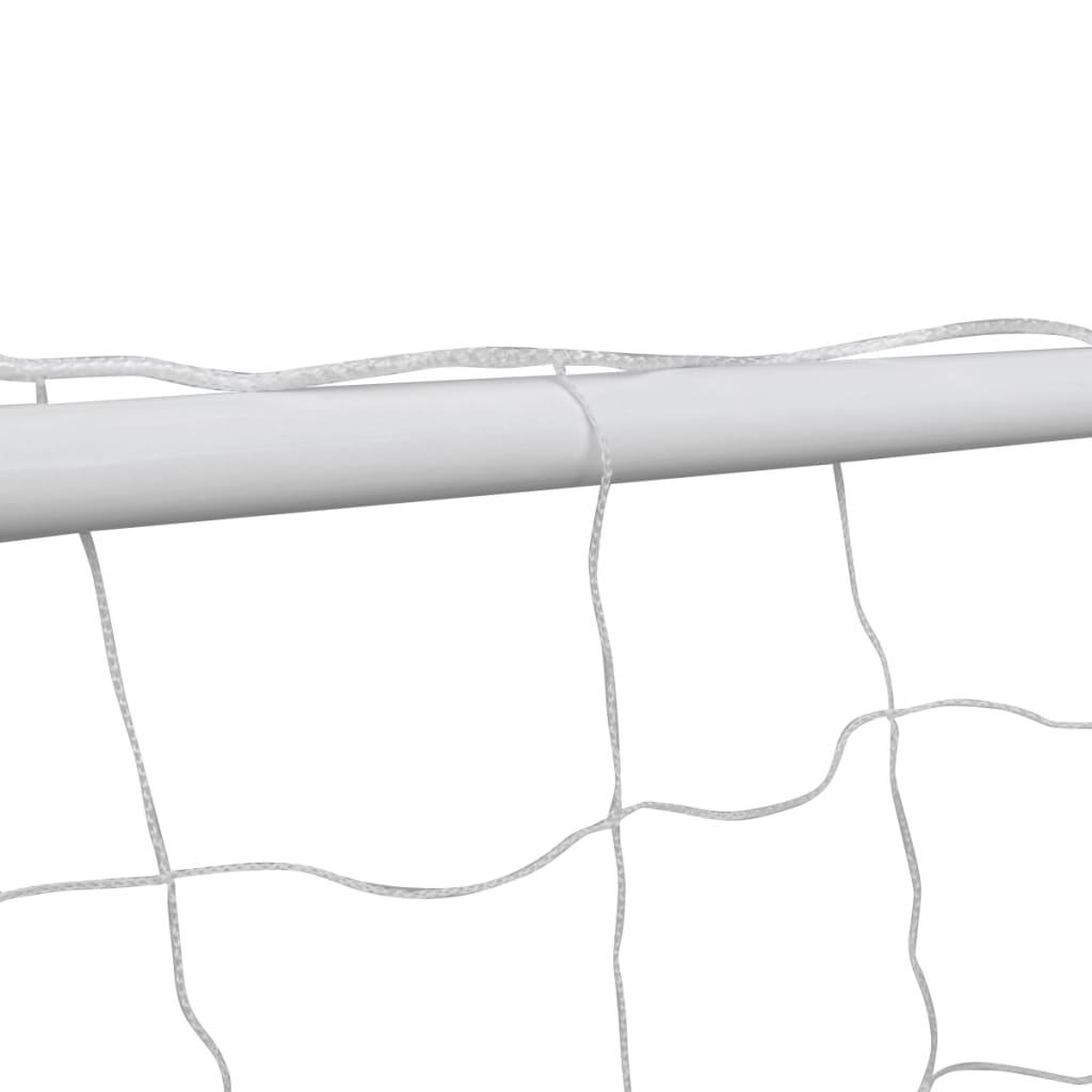 Voetbaldoel Met Net 182X61X122 Cm Staal Wit