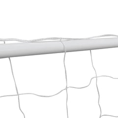 Voetbaldoel Met Net 182X61X122 Cm Staal Wit
