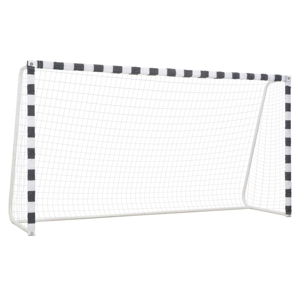 Voetbaldoel Metaal Zwart En Wit