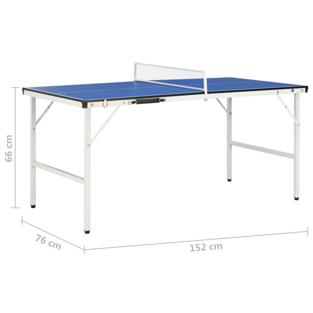 Tafeltennistafel Met Net 5 Feet 152X76X66 Cm Blauw Crème