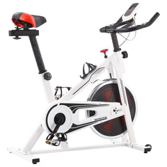 Hometrainer Met Hartslagsensoren En Rood