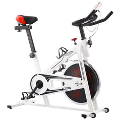Hometrainer Met Hartslagsensoren En Rood