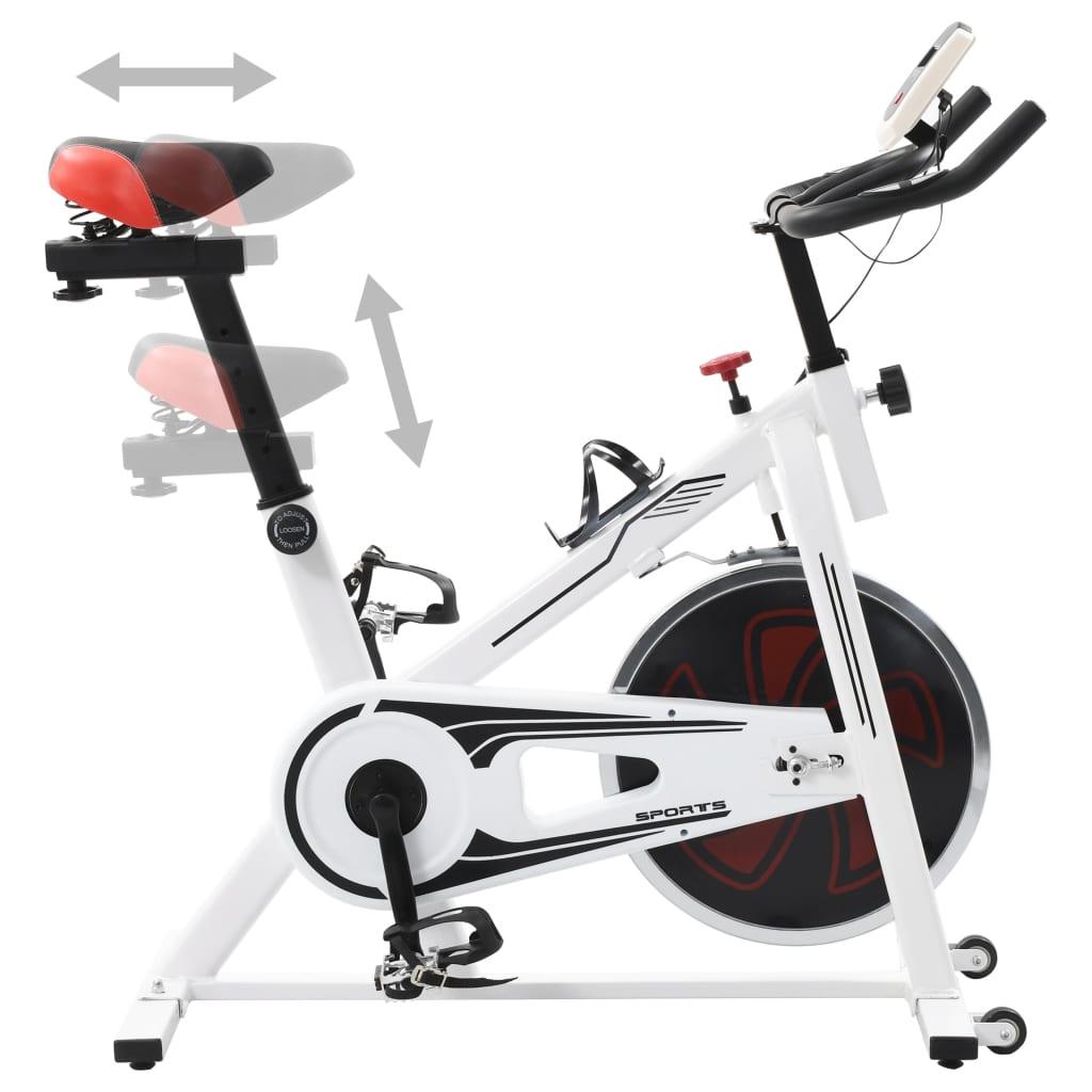 Hometrainer Met Hartslagsensoren En Rood