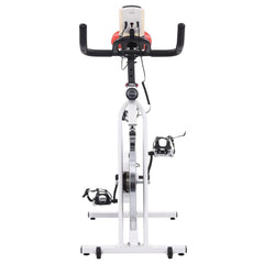 Hometrainer Met Hartslagsensoren En Rood