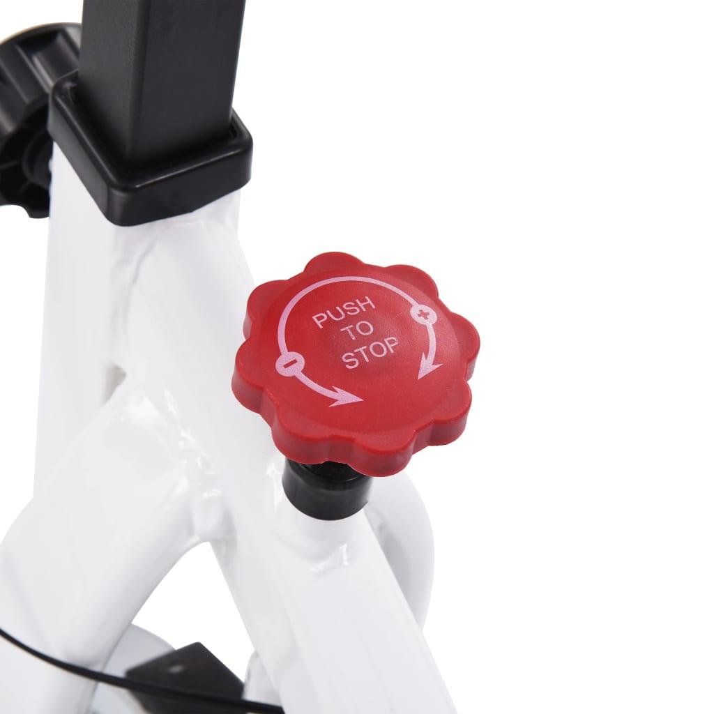 Hometrainer Met Hartslagsensoren En Rood
